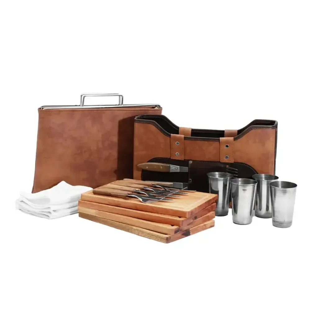 Set De Asado X4 Tiempo Libre Premium Con Parrilla.webp