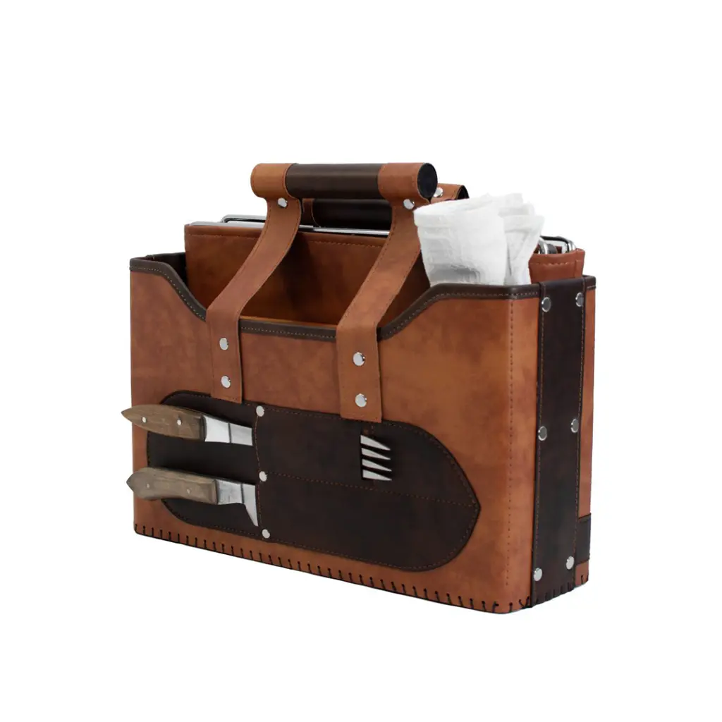 Set De Asado X4 Tiempo Libre Premium Con Parrilla
